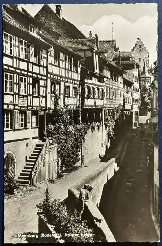 [Echtfotokarte schwarz/weiß] AK Meersburg, Motiv "An der Steige", ungelaufen, Schwarz/Weiß, sehr gut erhalten. 
