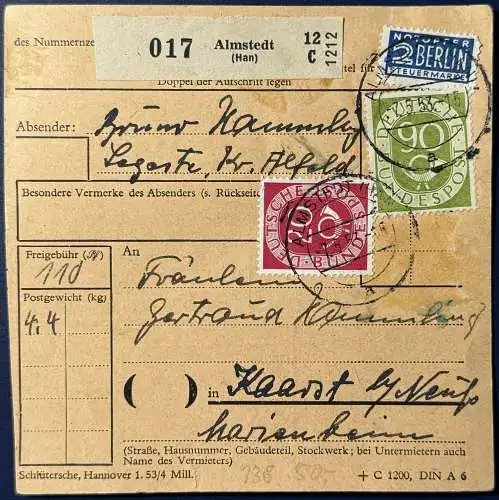 Bundesrep. Deutschland  Rundstempel (Datum und/oder Ort klar)