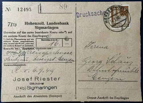 All. Bes. Bizone  Rundstempel (Datum und/oder Ort klar)