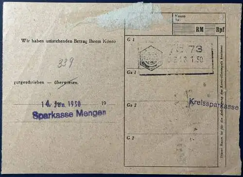 All. Bes. Bizone  Rundstempel (Datum und/oder Ort klar)