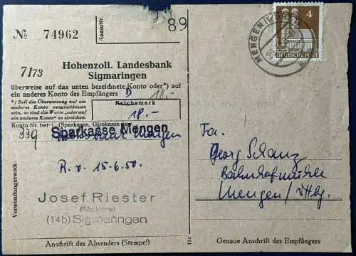 All. Bes. Bizone  Rundstempel (Datum und/oder Ort klar)