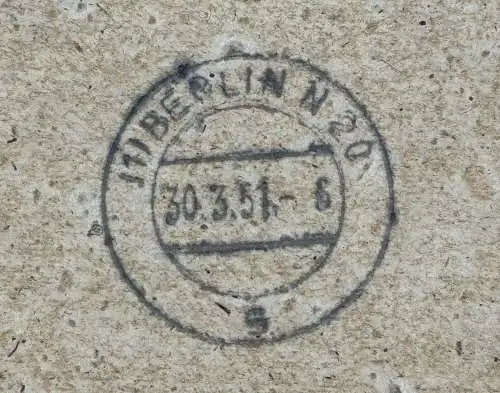 All. Bes. Bizone 1951 Rundstempel (Datum und/oder Ort klar)