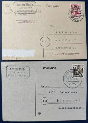All. Bes. Franz. Zone Württemberg-H.  Rundstempel (Datum und/oder Ort klar)