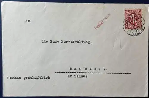 All. Bes. Bizone  Rundstempel (Datum und/oder Ort klar)