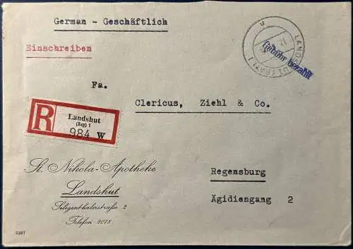 All. Bes. Bizone  Barfreimachung