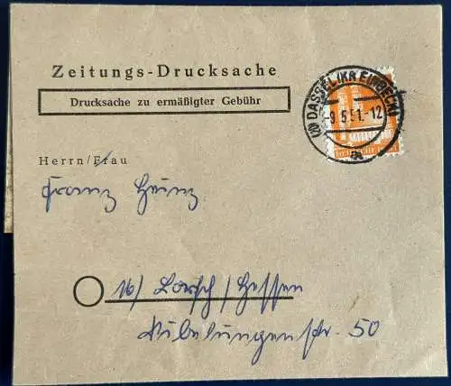 All. Bes. Bizone  Rundstempel (Datum und/oder Ort klar)