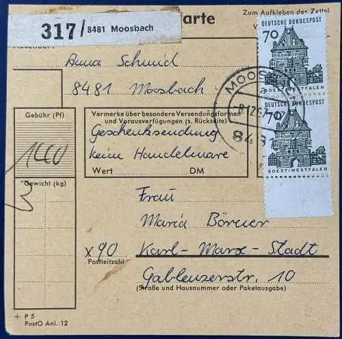 Bundesrep. Deutschland  Rundstempel (Datum und/oder Ort klar)