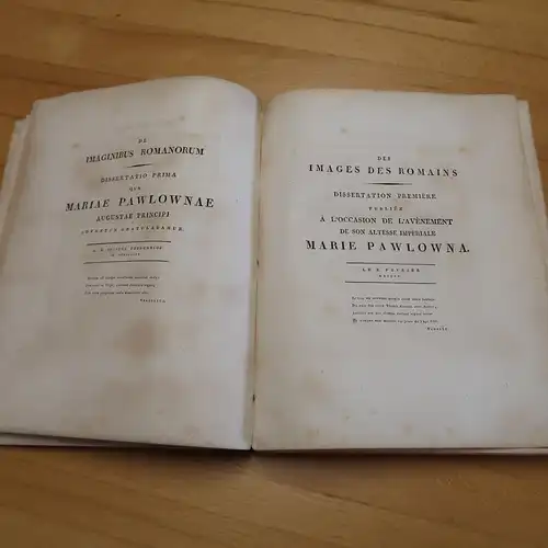 Heinrich Carl Abraham Eichenstaedt: Images des Romains
Dissertation Premiere
À L'ocassion de L'a Vènement
De Son Altesse Impèriale
Marie Pawlowna. 