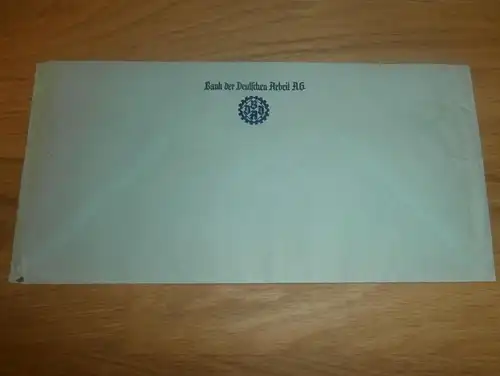 Briefumschlag , Bank der Deutschen Arbeit , München 1939 , Sparbuch , Sparkasse !!!