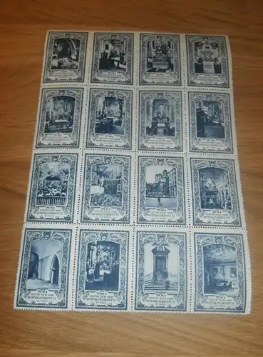 alter Bogen mit Briefmarken ,  " 700 Jahre Dominikanerkonvent in Wien " , 1927 , Marken !!!