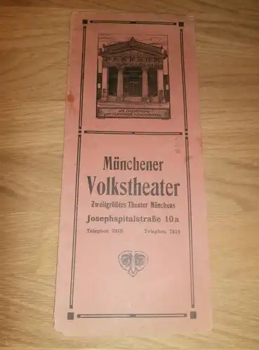 Münchener Volkstheater , 1905 , Darracq Automobile Reklame , Beißbarth - Werbung , Kaufhaus Horn , Oldtimer !!!
