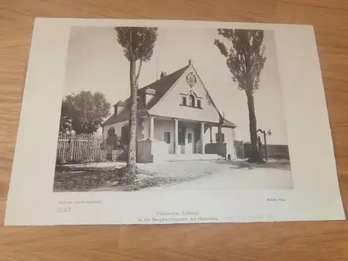 original Ansicht/ Photographie von 1902 , München , Zollhaus Harlaching , Haus, Villa , Wohnung , Wohnhaus !!!