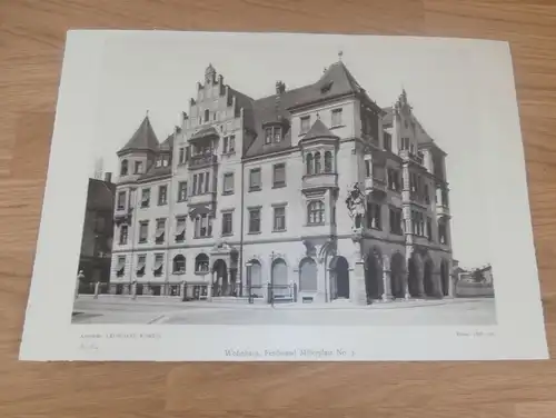 original Ansicht/ Photographie von 1902 , München , Hotel Union Millerplatz 3, Haus , Villa , Wohnung , Wohnhaus !!!
