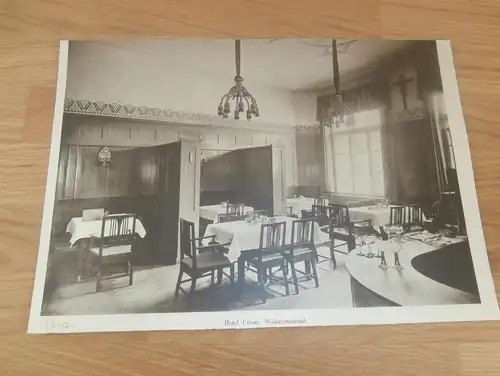 original Ansicht/ Photographie von 1902 , München , Hotel Union Weinrestaurant, Haus , Villa , Wohnung , Wohnhaus !!!