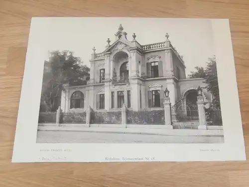 original Ansicht/ Photographie von 1902 , München , Briennerstrasse 18, Haus , Villa , Wohnung , Wohnhaus !!!