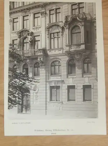 original Ansicht/ Photographie von 1902 , München , Herzog Wilhelmstrasse 22 , Haus , Villa , Wohnung , Wohnhaus !!!