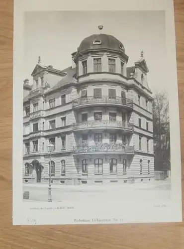 original Ansicht/ Photographie von 1902 , München , Liebigstrasse 21, Haus , Villa , Wohnung , Wohnhaus !!!