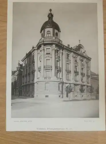 original Ansicht/ Photographie von 1902 , München , Prinzregentenstrasse 12 , Haus , Villa , Wohnung , Wohnhaus !!!