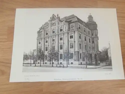 original Ansicht/ Photographie von 1902 , München , Prinzregentenstrasse 26 , Haus , Villa , Wohnung , Wohnhaus !!!