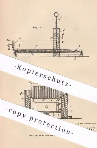 original Patent - Ernst Eickeler , Düren | 1906 | Zerschneiden & Abteilen von Butter | Messer | Buttermasse portionieren