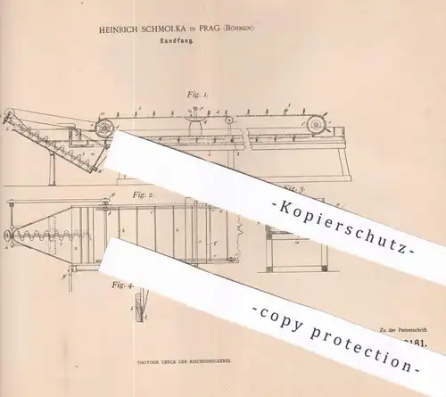 original Patent - Heinrich Schmolka , Prag / Böhmen | Sandfang zur Reinigung von Papierstoff | Papier , Papierfabrik