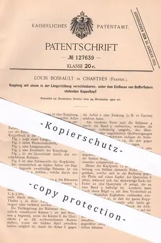 original Patent - Louis Boirault , Chartres , Frankreich | 1900 | Kupplung , Kupplungen | Eisenbahn , Bahn , Lokomotive