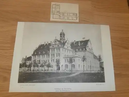 original Ansicht/ Photographie von 1902 , München , Schule am Bavariaring 6 , Haus , Villa , Wohnung , Wohnhaus !!!