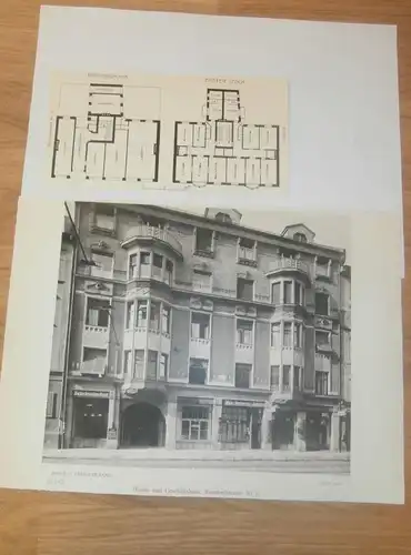 original Ansicht/ Photographie von 1902 , München , Rumfordstrasse 6 , Haus , Villa , Wohnung , Wohnhaus !!!
