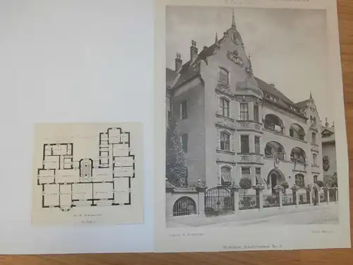 original Ansicht/ Photographie von 1902 , München , Schubertstrasse 8 , Haus , Villa , Wohnung , Wohnhaus !!!