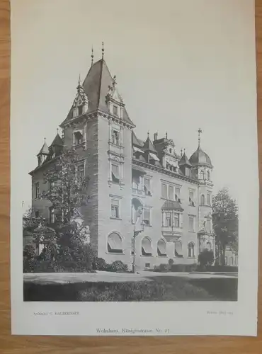 original Ansicht/ Photographie von 1902 , München , Königinstrasse 27 , Haus , Villa , Wohnung , Wohnhaus !!!