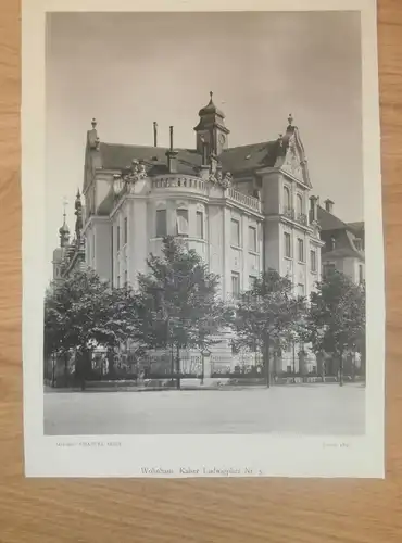 original Ansicht/ Photographie von 1902 , München , Kaiser Ludwigplatz 5 , Haus , Villa , Wohnung , Wohnhaus !!!