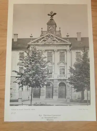 original Ansicht/ Photographie von 1902 , München , Kgl. Theresien Gymnasium , Haus , Villa , Wohnung , Wohnhaus !!!
