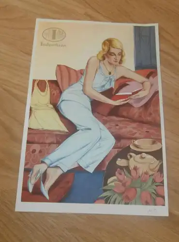 Indanthren Haus München , ca. 1945 , Werbung / Reklame , Plakat , Marienplatz 21 !!!