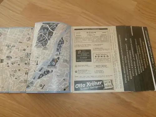 Münchner Woche , 1958 , Heft , Programm mit viel Werbung / Reklame , München Stadtplan !!!