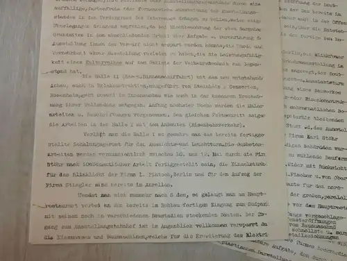 Deutsche Verkehrsausstellung München 1925 , 6 Dokumente , Bau der Halle für Luftfahrt , Verkehr , Oldtimer !!!