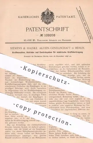 original Patent - Siemens & Halske AG Berlin , 1898 , Kraftmaschine , Antrieb | Motor , Motoren , Elektrik , Strom !