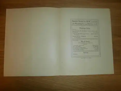 Studentika , München 1908/09 , akademischer Gesangverein , Kneipe , Wer ist Schuld , Programm , 18,7 x 24 cm , AGV !!!