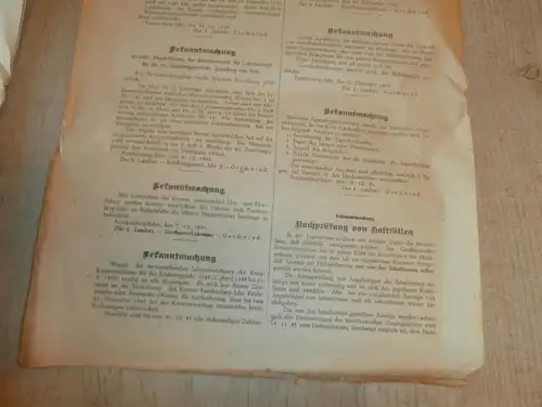 2x Zeitung Frankenberg / Eder , 8.12.1945 + 15.12.1945 , Amtsblatt , Kriegsende , Polizei , Hessen , Kassel , RAR !!!