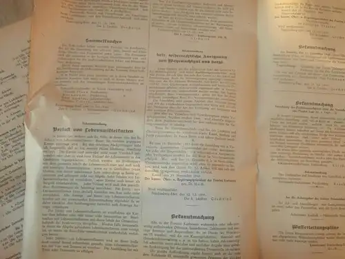 2x Zeitung Frankenberg / Eder , 8.12.1945 + 15.12.1945 , Amtsblatt , Kriegsende , Polizei , Hessen , Kassel , RAR !!!