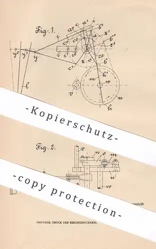 original Patent - Rudolf Naegeli , Zweibrücken , Pfalz , 1905 , Schubkurbelgetriebe | Kurbelgetriebe | Getriebe !!