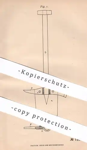 original Patent - Karl Albrecht , Frankenthal , Pfalz , 1906 , Schanzgerät aus Picke u. Spaten | Axt , Werkzeug !!!