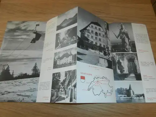 Solothurn - Prospekt / Katalog ca. 1947 , Plan , Faltplan !!!