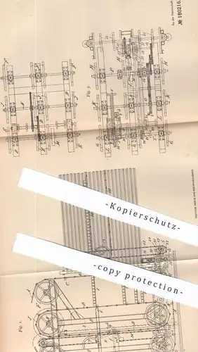 original Patent - Schwarzer Diamant, Adler & Kittler , Memel , 1904 , Aufspeichern von Stückgut | Hebezeug | Aufzug !!