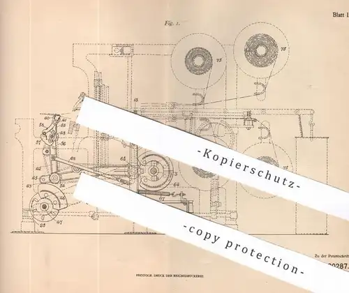 original Patent - Thomas Fox Naylor , Kidderminster | Oscar Standring Hall , Bury , England | 1905 | Webstuhl | Chenille