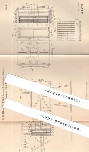 original Patent -  John Hill , Ashwood , Longton , Staffordshire , England , 1890 , Filterpresse | Filter | Presse !!