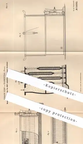 original Patent - Johann Klein , Frankenthal / Pfalz , 1889 , Speisewasser - Vorwärmer | Dampfkessel Kessel Wasserkessel