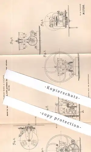 original Patent - Wilhelm Marx , Aachen , 1883 , Antrieb für Ziegelpresse | Ziegel , Presse , Ziegelei , Ton , Klinker !