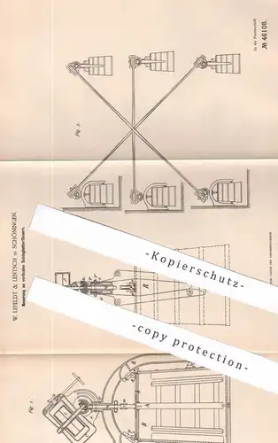 original Patent - W. Lefeldt & Lentsch , Schöningen 1888 , Schlagbutterfass | Butterfass , Fass , Fassbutter , Molkerei