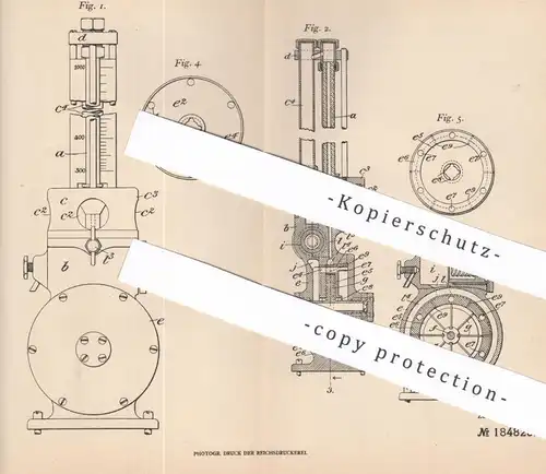 original Patent - The Veeder Manufacturing Company , Hartford , USA , 1906 , Geschwindigkeitsmesser mit Pumpe !!