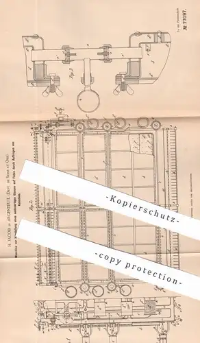 original Patent - H. Jacob , Argenteuil , Dept. de Seine et Oise , Frankreich , 1893 , Glanz auf Fäden | Gewebe , Weben